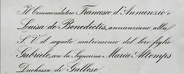 Matrimonio Gabriele D'Annunzio