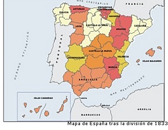 División provincial de Javier de Burgos.