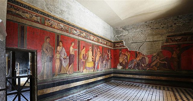 Frescos de la Villa de los Misterios (Pompeya, Italia)