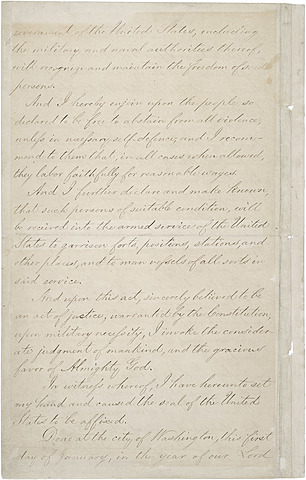 The Emancipation Proclamation