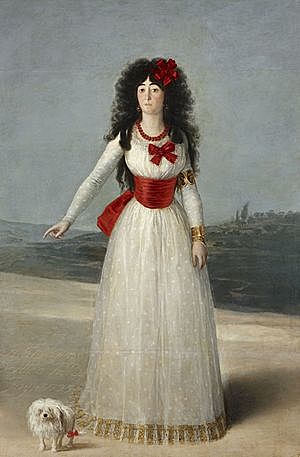 La duquesa de Alba de blanco