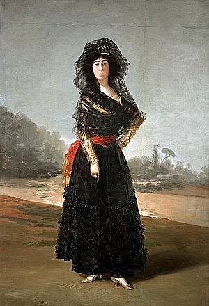 La duquesa de Alba de negro