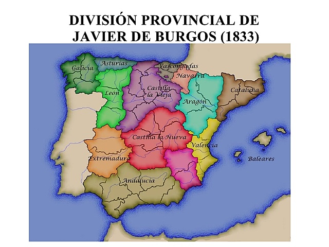División provincial de Javier de Burgos.