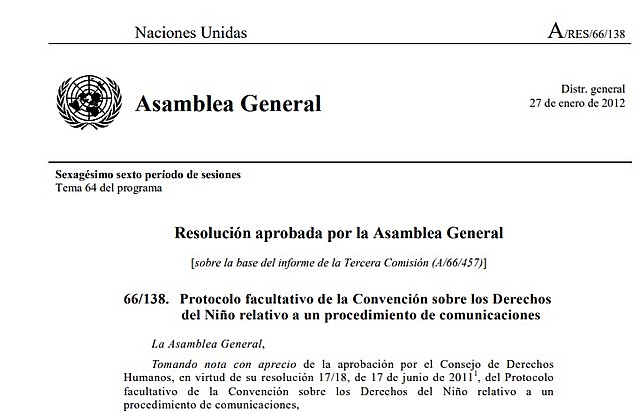 NUEVO PROTOCOLO DERECHOS DEL NIÑO
