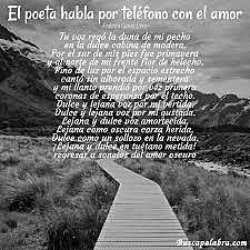 El poeta habla por teléfono con el amor