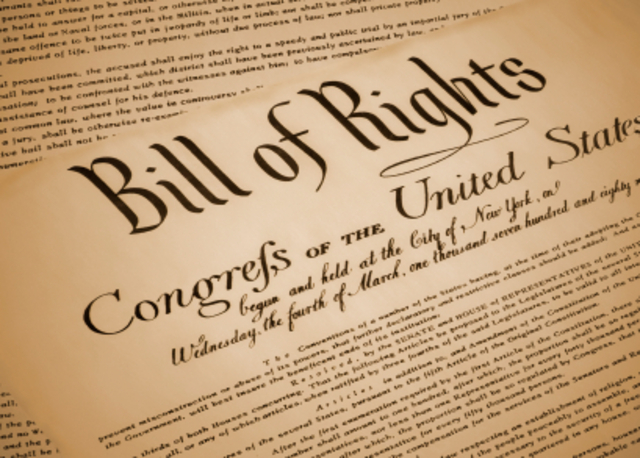 The Bill of Rights is ratified in Philadelphia
