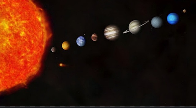 Pateiktas geocentrinis pasaulio modelis