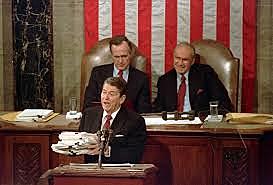 Reagan delivers his first State of the Union