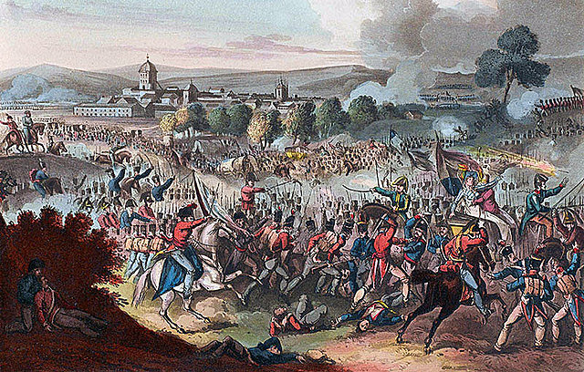 The French fall to Spain in the Battle of Vitoria.
