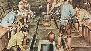 Letrinas en la época medieval.