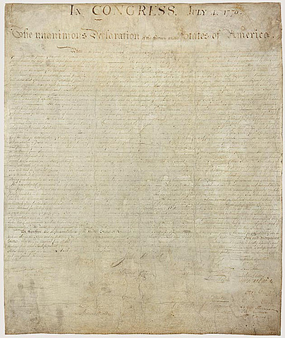 The signing of the Declaration of Independance