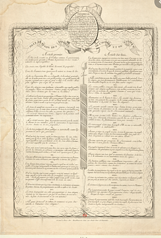 France Writes The Declaration Of The Rights Of Man