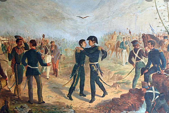 Jose de San Martin frees Peru from Spain