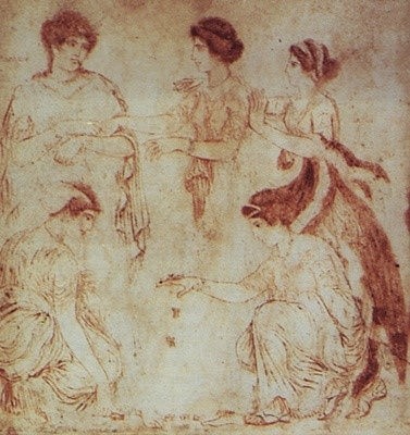 Mujeres jugando a las tabas. Museo Nacional de Nápoles