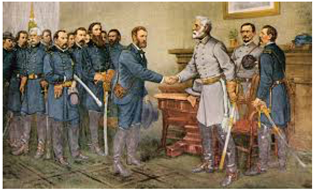 Robert E. Lee surrenders