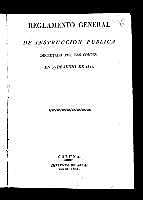 Reglamento General de la Instrucción Publica