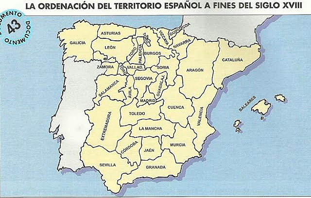 División provincial de Javier de Burgos.