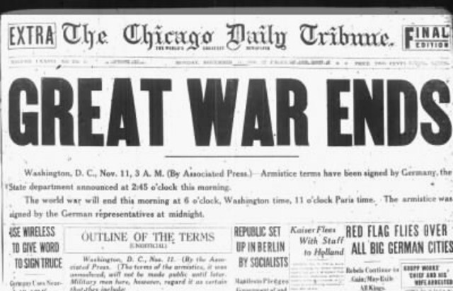 Ending of the First World War