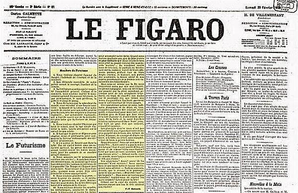 IL MANIFESTO DEL FUTURISMO.