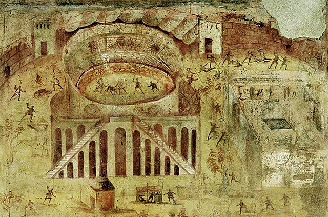 Revuelta en Pompeya entre pompeyanos y gentes de Nocera