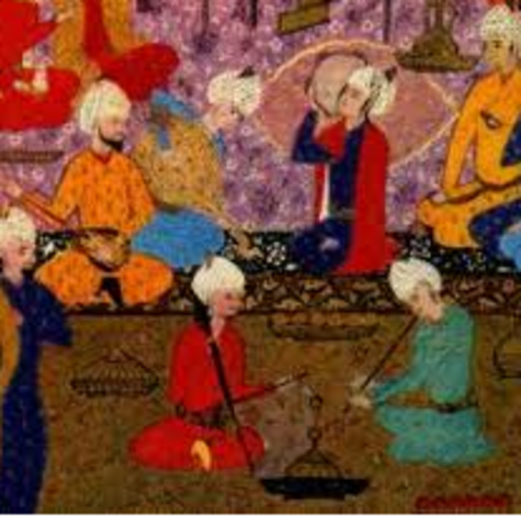 the abbasids, broke up at this time and onwards due to political divisions within the caliphate family