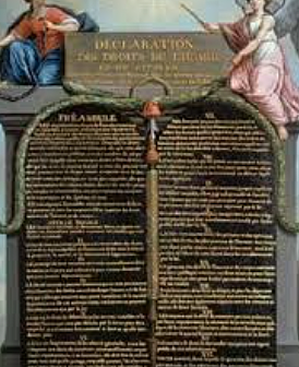 France rights the Declaration of the Rights of Man