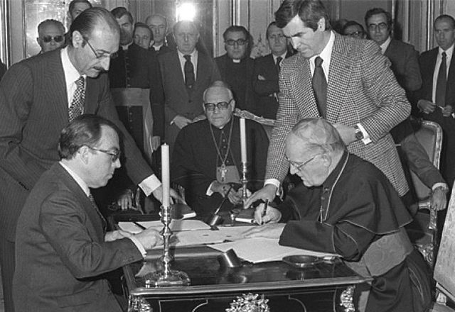 Firma del Concordato con la Santa Sede
