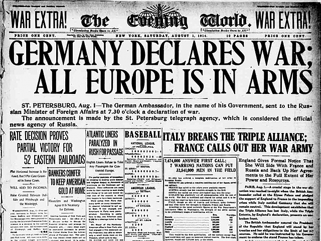 The start of world war one