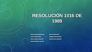RESOLUCIÓN 1016 DE 1989