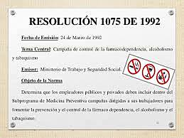 RESOLUCIÓN 1075 DE 1992