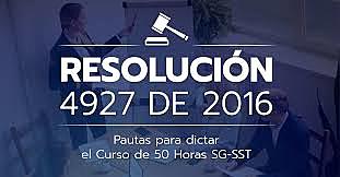 Resolución 4927 de 2016