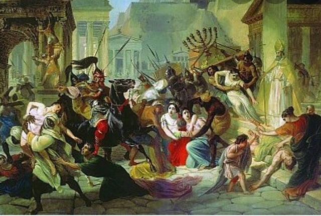 I visigoti di Alarico saccheggiano Roma