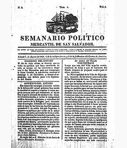 PRIMER PERIODICO DE EL SALVADOR