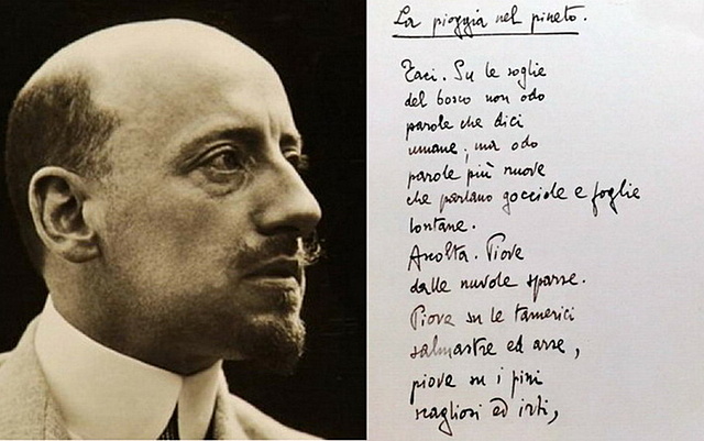La pioggia nel pineto di Gabriele d'Annunzio