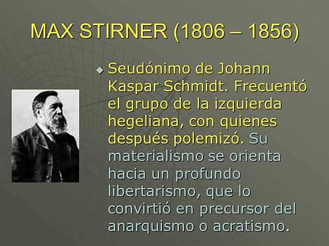 MAX STIRNER (1806-1856)