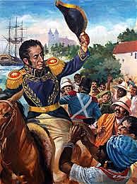 Bolivar and his Troops Begin Venezuela's Fight for Independence.