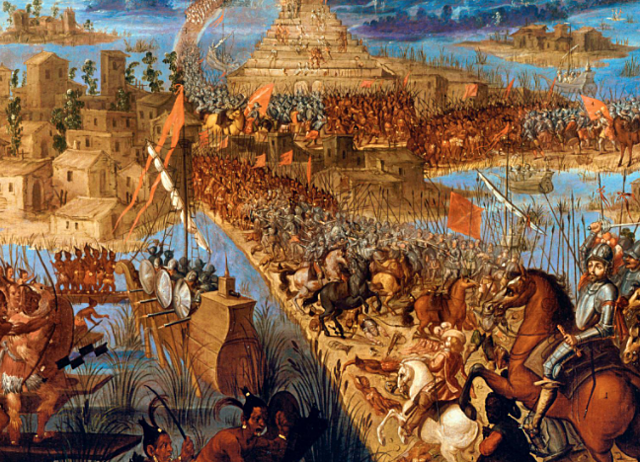 Cortes Invades the Aztec