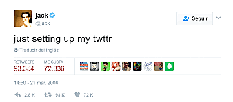 Se envía el primer tuit