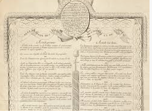 France writes the Declaration of the Rights of Man