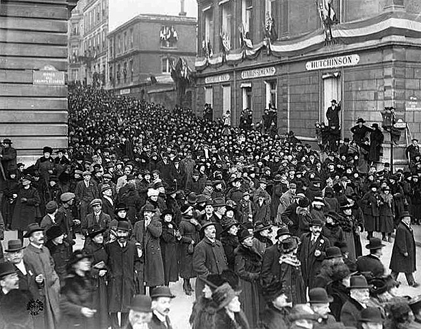 Celebrations in France as the end of World War One is in sight.