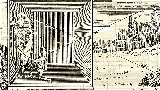 La cambra oscura, com un instrument per a copiar o calcar imatges