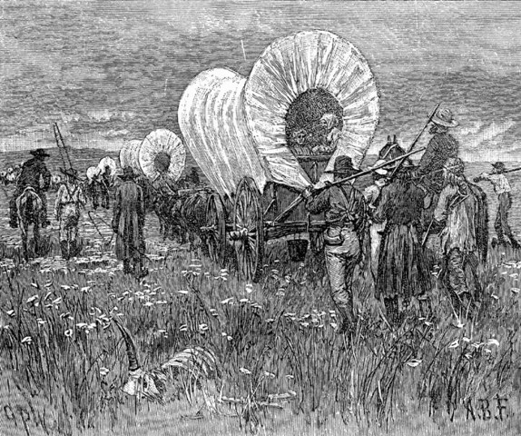 Western Expansion began past the Appalachian Mountains