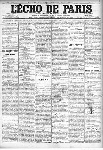 L’Echo de Paris («Эхо Парижа»)