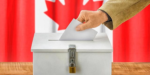 The Dominion Elections Act gives the right to vote in federal elections to all adult Canadians, male and female.