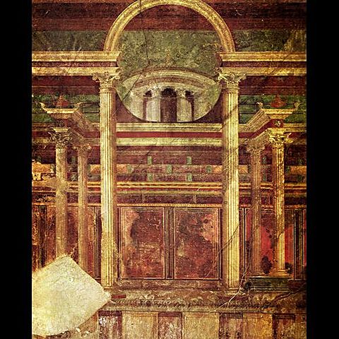 PINTURA DEL SEGUNDO ESTILO POMPEYANO, MUSEO NAZIONALE ARCHEOLOGICO DE NAPOLES