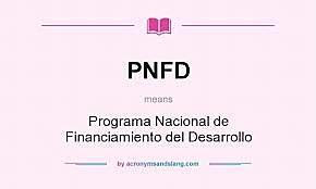 PROGRAMA NACIONAL DE FINANCIAMIENTO DEL DESARROLLO