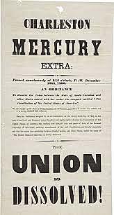 South Carolina secedes from the United States