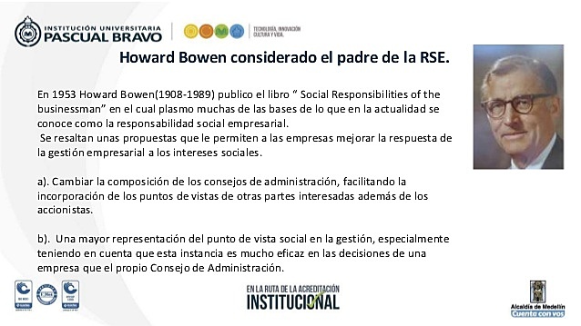 BOWEN: EL PADRE DE LA RESPONSABILIDAD SOCIAL EMPRESARIAL