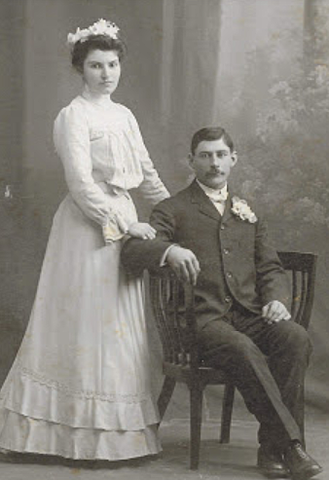 Geo B Donner and Theresa Hufnagel marry in Swormville, NY.