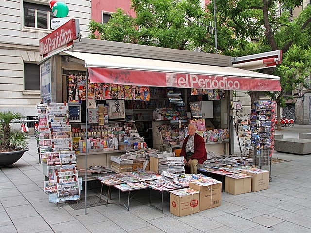 el primer treball del meu pare va ser al quiosc de la seva mare